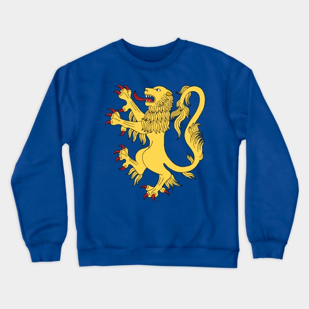 Lion Rampant Crewneck Sweatshirt by AzureLionProductions